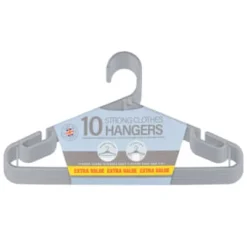 B&M Jumbo Hangers 10pk - Grey 6 B&M Jumbo Hangers 10pk - Grey -Cheap Warm House Furnish Store 376556 10pk strong clothes hangers grey 2