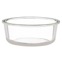 B&M Round Glass Food Containers With Bamboo Lid 2pk -Cheap Warm House Furnish Store 376822 2 round glass food containers 3