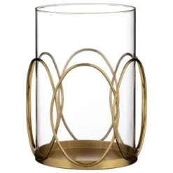 B&M Glass Candle Holder - Gold