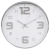 B&M Embossed Clock - Silver