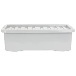B&M Under Bed Storage Box 32L - Grey -Cheap Warm House Furnish Store 377037 under bed storage box 32l grey 4