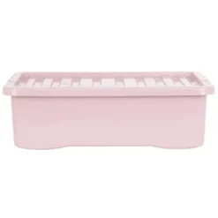 B&M Under Bed Storage Box 32L - Dusty Pink -Cheap Warm House Furnish Store 377038 under bed storage box 32l dusty pink