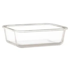 B&M Rectangular Glass Food Container With Bamboo Lid -Cheap Warm House Furnish Store 378623 regular glass food container