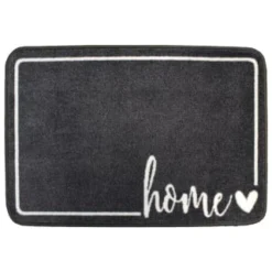 B&M Super Soft Washable Slogan Mat 50 X 70cm - Grey