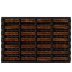 B&M Rubber Coir & Wire Scraper Doormat 40 X 60cm