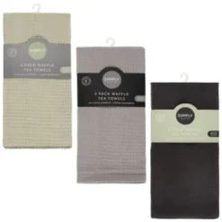 Simply Everyday Waffle Tea Towels 3pk - Grey 7 Simply Everyday Waffle Tea Towels 3pk - Grey -Cheap Warm House Furnish Store 380223 380224 380225 3pk simply everyday waffle teal towels main 1