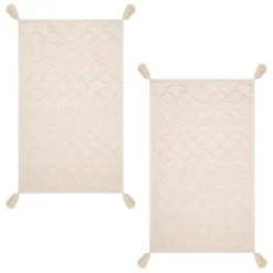 B&M Homestead Embossed Tea Towels With Tassels 2pk - Natural -Cheap Warm House Furnish Store 380229 2pk homestead embossed tea towel with tassels 2