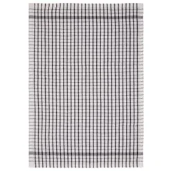 B&M Check Tea Towels - Black 3pk -Cheap Warm House Furnish Store 380307 3pk check tea towels black 3