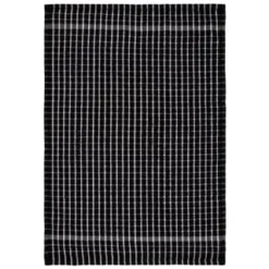B&M Check Tea Towels - Black 3pk -Cheap Warm House Furnish Store 380307 3pk check tea towels black 4