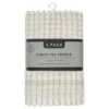 B&M Check Tea Towels - Sage 3pk