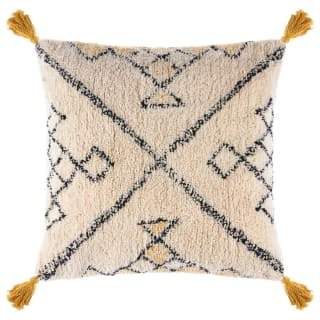 B&M Cleo Tribal Tufted Cushion With Tassels - Multi 1 B&M Cleo Tribal Tufted Cushion With Tassels - Multi