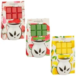 B&M Oil Burner & Wax Melt Set - Watermelon -Cheap Warm House Furnish Store 380472 380475 380478 oil burner wax melt set group