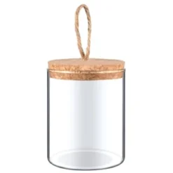 B&M Natural Home Small Glass Jar With Cork Lid