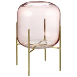 B&M Pink Candle Holder On Stand