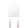 B&M Gold Mirror With Pink Tassels