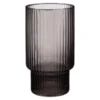 B&M Urban Paradise Smokey Ribbed Glass Tumbler - Grey