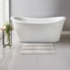 B&M Newbury Stripe Bath Mat 50 X 80cm - Neutral