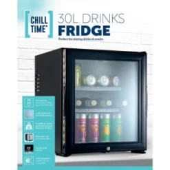 B&M Chill Time Mini Bar Fridge 30L -Cheap Warm House Furnish Store 381810 chill time 30l drinks fridge 4