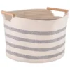 B&M Rhodes Striped Basket - Cream
