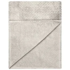 B&M Waffle Throw - Silver -Cheap Warm House Furnish Store 383149 home collection supersoft waffle throw