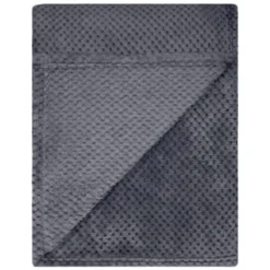 B&M Waffle Throw - Dark Slate -Cheap Warm House Furnish Store 383152 supersoft waffle throw dark slate 3