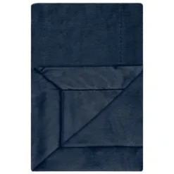 Heritage Collection Aspen Faux Fur Throw - Navy -Cheap Warm House Furnish Store 383180 aspen throw navy1