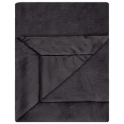 Heritage Collection Aspen Faux Fur Throw - Charcoal -Cheap Warm House Furnish Store 383182 aspen throw charcoal 2