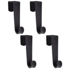 B&M Velvet Overdoor Hooks 4pk - Black