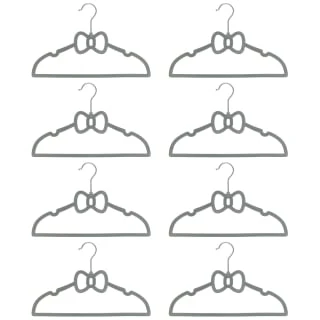 B&M Children's Non-Slip Hangers 8pk - Grey 3 B&M Children's Non-Slip Hangers 8pk - Grey - Image 3