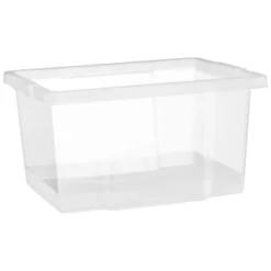 B&M Clear Storage Boxes With Lids 3pk 20L -Cheap Warm House Furnish Store 384092 20l lidded box 3pk 2