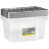 B&M Clear Storage Boxes With Lids 3pk 20L