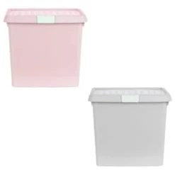 B&M Waffle Clip Box Storage Cube 14L - Dusty Pink -Cheap Warm House Furnish Store 384965 384966 14l waffle clip box cube group
