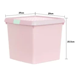 B&M Waffle Clip Box Storage Cube 14L - Dusty Pink -Cheap Warm House Furnish Store 384965 dusky pink 14l waffle clip box cube 2