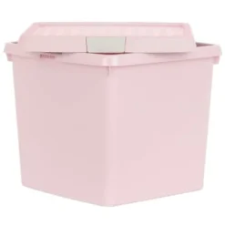 B&M Waffle Clip Box Storage Cube 14L - Dusty Pink -Cheap Warm House Furnish Store 384965 dusky pink 14l waffle clip box cube 3