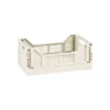 Mini Stacking Fold Flat Crate 22.2 X 15 X 8.7cm - Cream