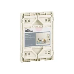 Mini Stacking Fold Flat Crate 22.2 X 15 X 8.7cm - Cream -Cheap Warm House Furnish Store 384981 home essebtials mini stacking fold flat crate cream