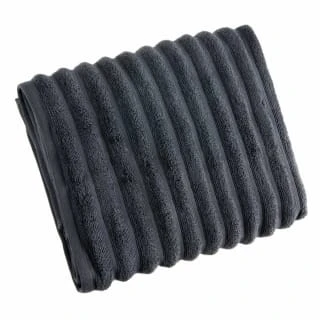 Retreat Knitted Bath Towel - Charcoal 1 Retreat Knitted Bath Towel - Charcoal