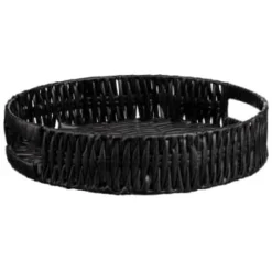 B&M Black Woven Tray