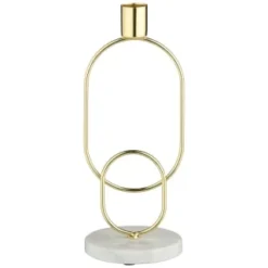 B&M Marble & Gold Candle Holder