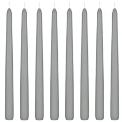Tapered Candles 8pk - Grey -Cheap Warm House Furnish Store 387716 8pk tapered candles grey 2