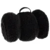 Simply Everyday Teddy Rolled Throw - Black