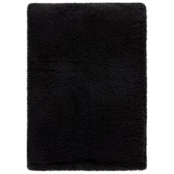 Simply Everyday Teddy Rolled Throw - Black -Cheap Warm House Furnish Store 388692 simply teddy rolled throw black 4