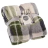 Simply Everyday Check Sherpa Throw - Green