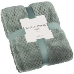 B&M Waffle Throw - Sage
