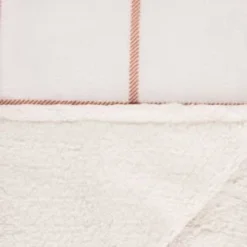 B&M Winston Check Sherpa Throw - White -Cheap Warm House Furnish Store 388854 winston check throw with sherpa 4