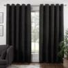 B&M Colorado Hopsack Fully Lined Black Eyelet Curtains 46 X 54"
