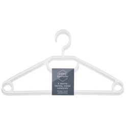 B&M Swivel Hook Hangers 8pk - White