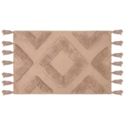 B&M Diamond Flatweave Bath Mat - Mink