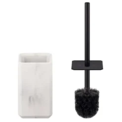 B&M Marble Toilet Brush - White