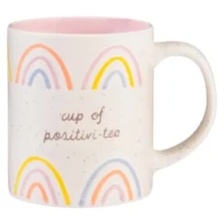 B&M Slogan Printed Mug - Cup Of Positivi-Tea
